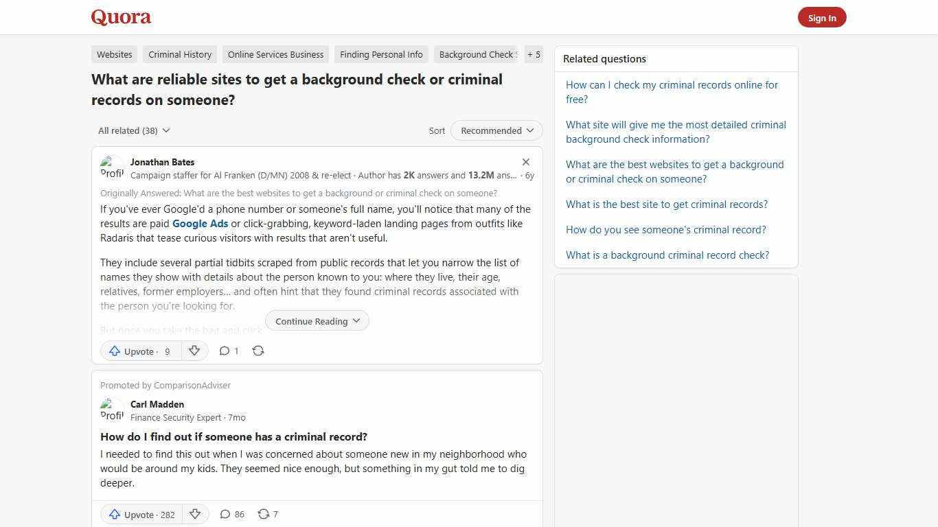 What are reliable sites to get a background check or criminal records on someone? - Quora